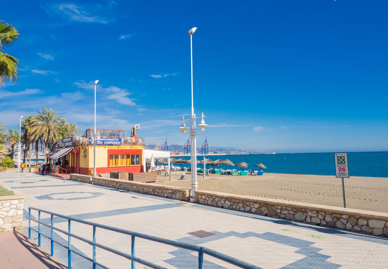 Apartamento em Málaga - Cubo's Sea View Pacifico Street & Free Parking Apartamento em Málaga - Cubo's Sea View Pacifico Street & Free Parking