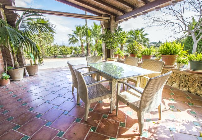 Family rural house ideal for holidays | Cubo's Holiday Homes Terrace of this farm in Alhaurín el Grande